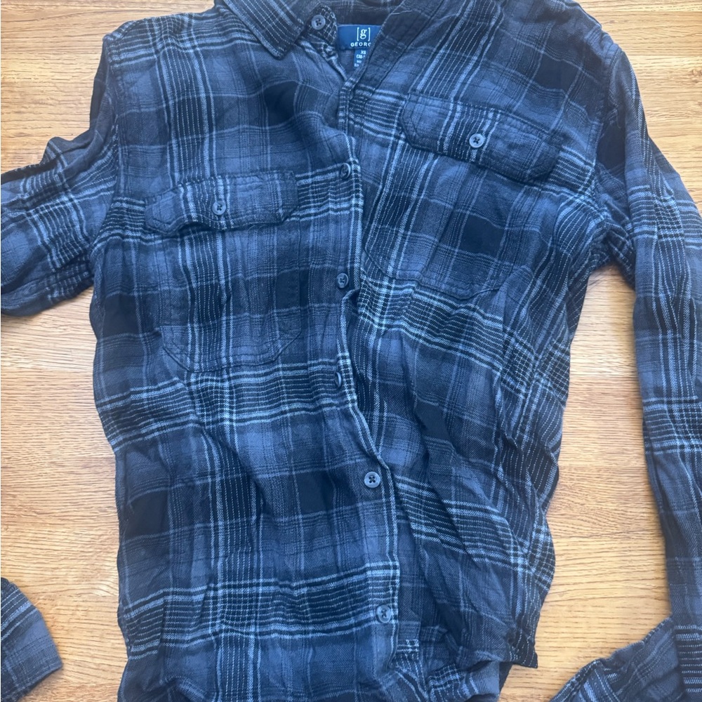 George Charcoal Plaid Shirt